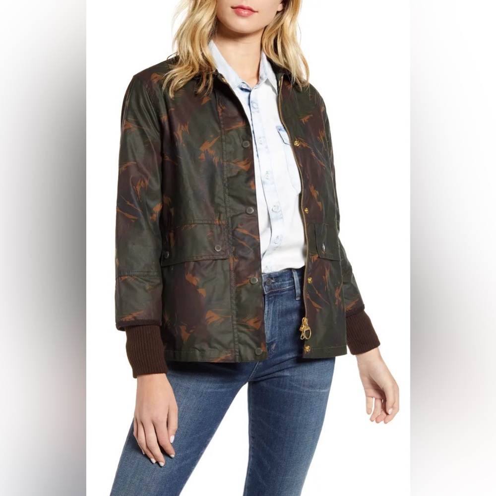 Barbour feather tawny waxed cotton jacket